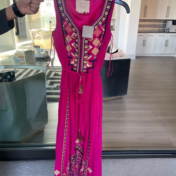 Anthropologie NWT embroidered maxi 2P - Picture 3 of 3